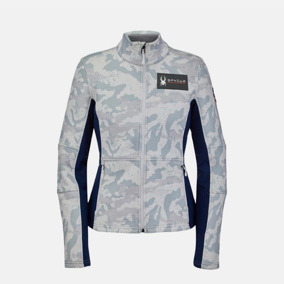 NWT Spyder USA Ski Team Jacket Fleece Encore USA Olympic Motif Red White Blue XL - Picture 3 of 16